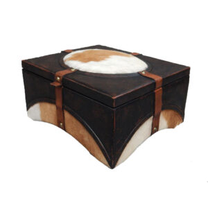 13x11x6 inch Leather and Horsehair Storage Box