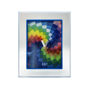 Clear Acrylic Frame with Blue Inlay