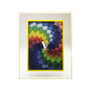 Clear Acrylic Frame with Yellow Inlay
