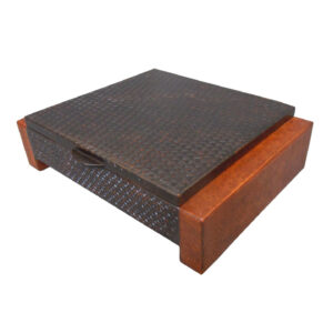 13x10x3.5 inch Braided Leather Storage Box
